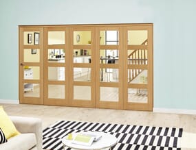 Oak Prefinished 4L Roomfold Deluxe (5 x 610mm doors)