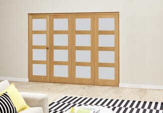 Frosted Prefinished 4L Roomfold Deluxe (4 X 533mm Doors)