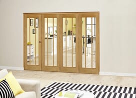 Worcester Oak Prefinished Roomfold Deluxe (4 X 610mm Doors) Image