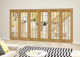 Worcester Oak Prefinished Roomfold Deluxe (5 + 1 X 610mm Doors) Image