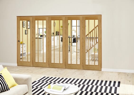 Worcester Oak Prefinished Roomfold Deluxe (5 x 762mm doors)