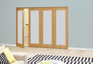 Frosted P10 Oak Roomfold Deluxe (4 x 533mm doors)