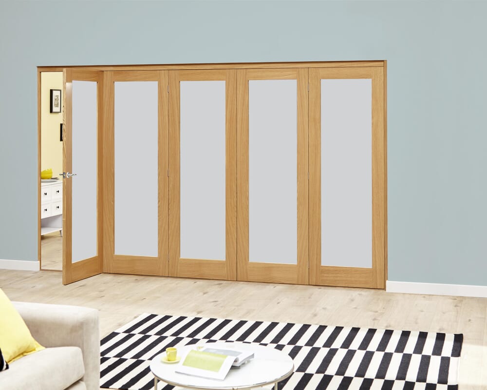 3000mm Frosted P10 Oak Roomfold Deluxe