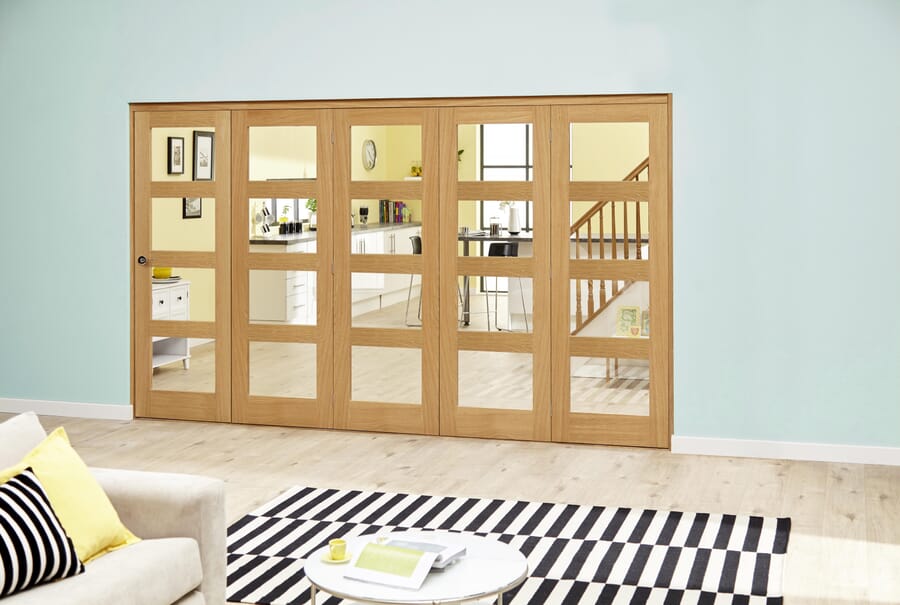 Glazed Oak 4L Roomfold Deluxe – Clear