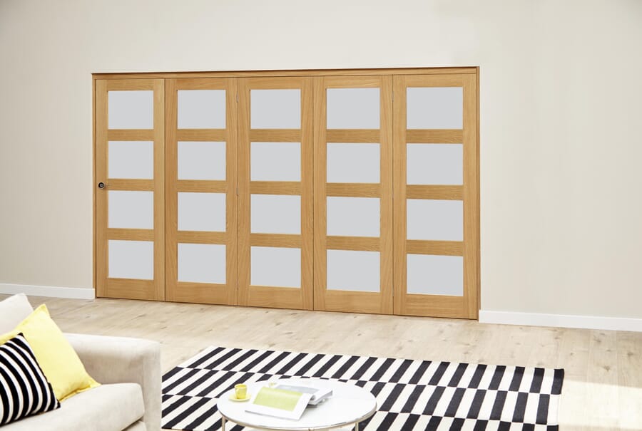 Glazed Oak 4L Roomfold Deluxe – Frosted