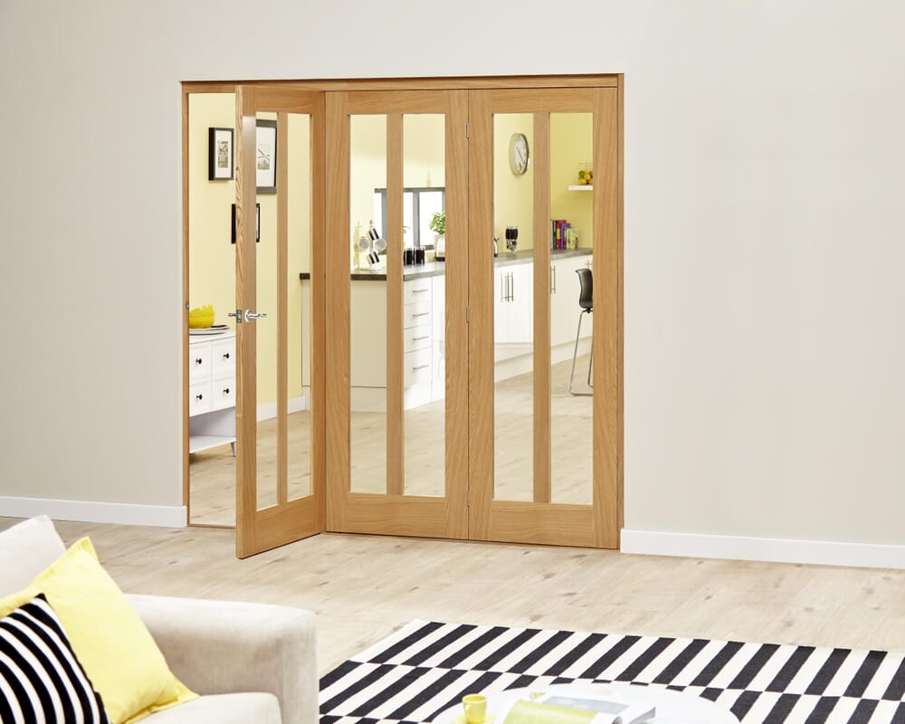 Aston Oak - 3 door Roomfold Deluxe (3 x 610mm doors )