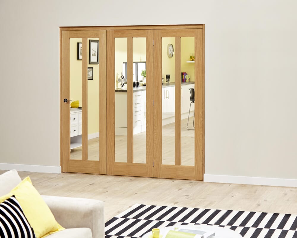 Aston Oak - 3 door Roomfold Deluxe (3 x 610mm doors )