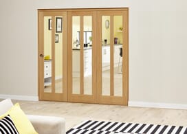 Aston Oak - 3 Door Roomfold Deluxe (3 X 610mm Doors ) Image
