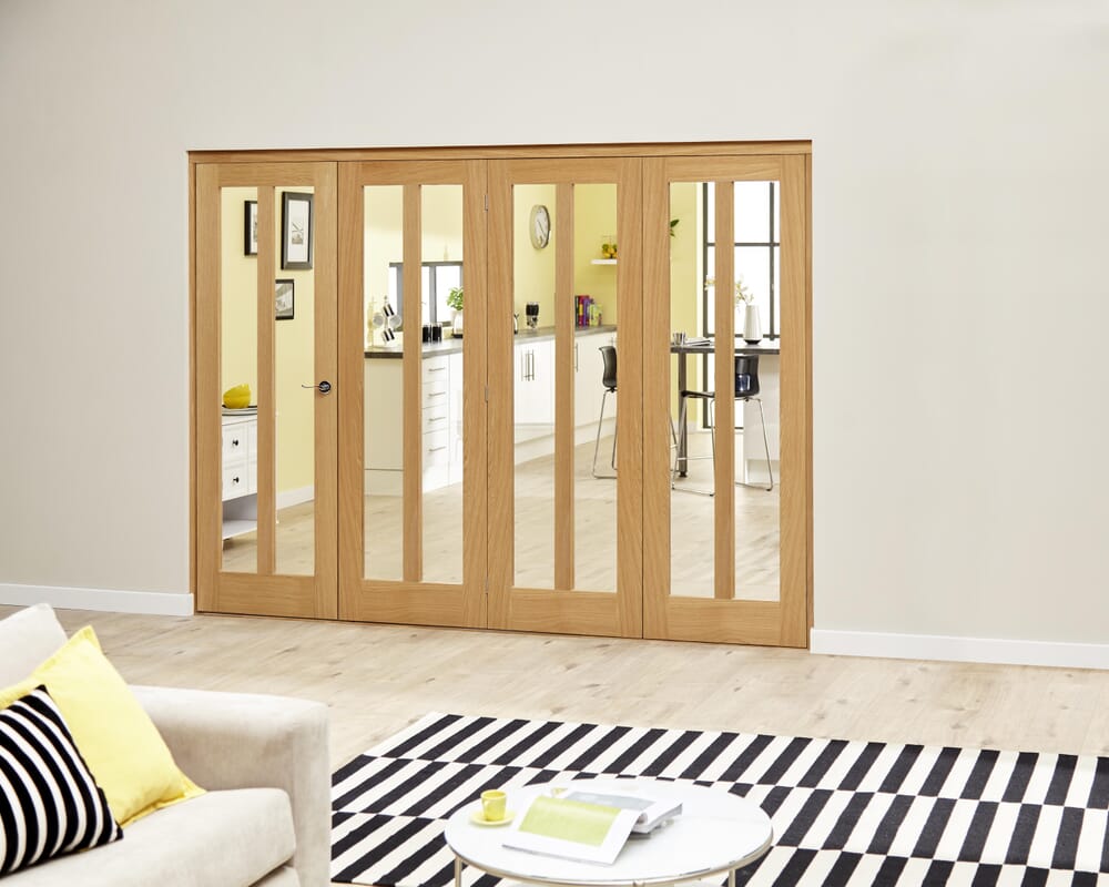Aston Oak - 4 door Roomfold Deluxe (4 x 610mm doors)