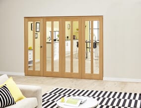 Aston Oak - 4 door Roomfold Deluxe (4 x 610mm doors)