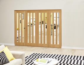 Aston Oak - 4 door Roomfold Deluxe (4 x 686mm doors)