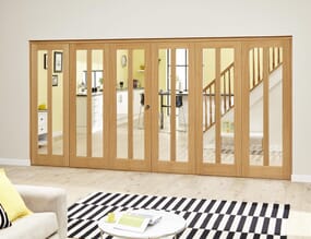 Aston Oak - 6 door Roomfold Deluxe (3 + 3 x 610mm doors)