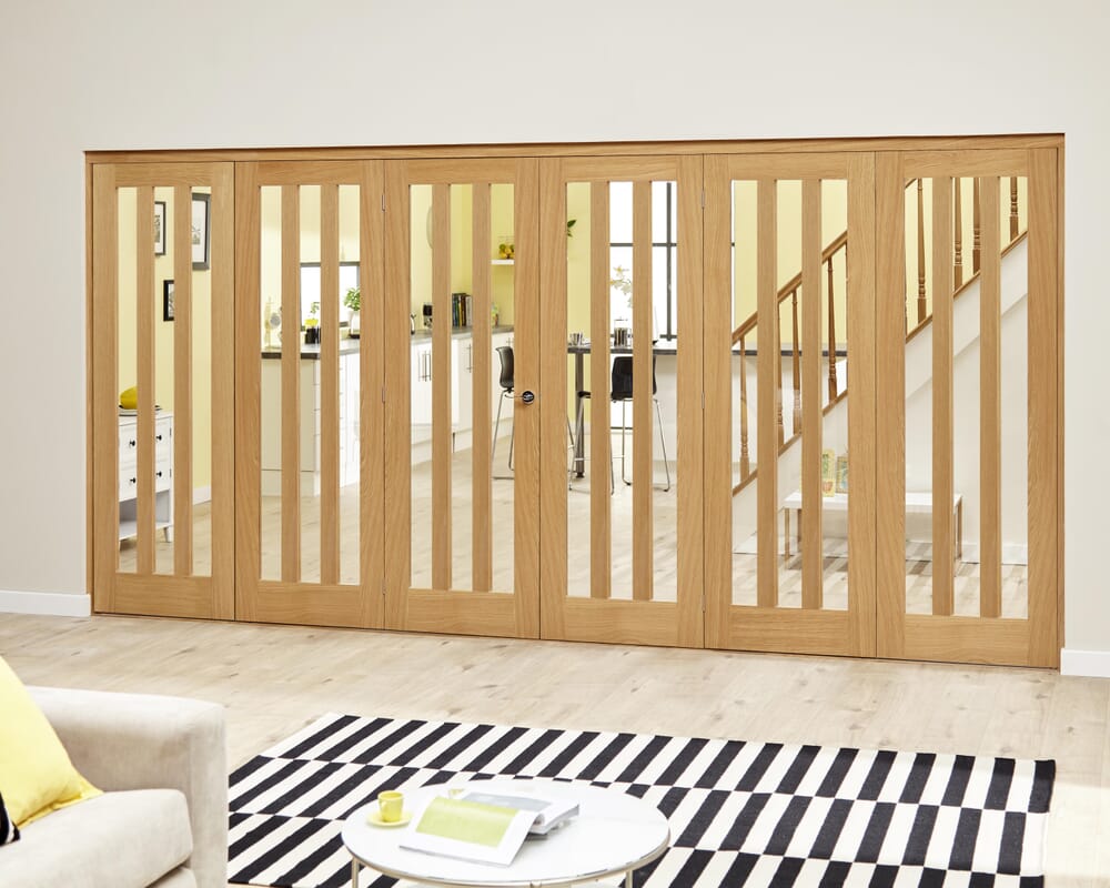 Aston Oak - 6 door Roomfold Deluxe (3 + 3 x 686mm doors)