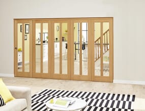 Aston Oak - 5 door Roomfold Deluxe (5 x 610mm doors)