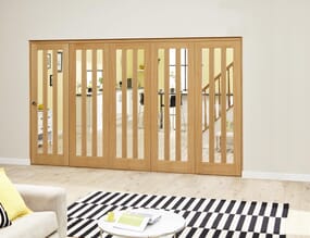 Aston Oak - 5 door Roomfold Deluxe (5 x 686mm doors)