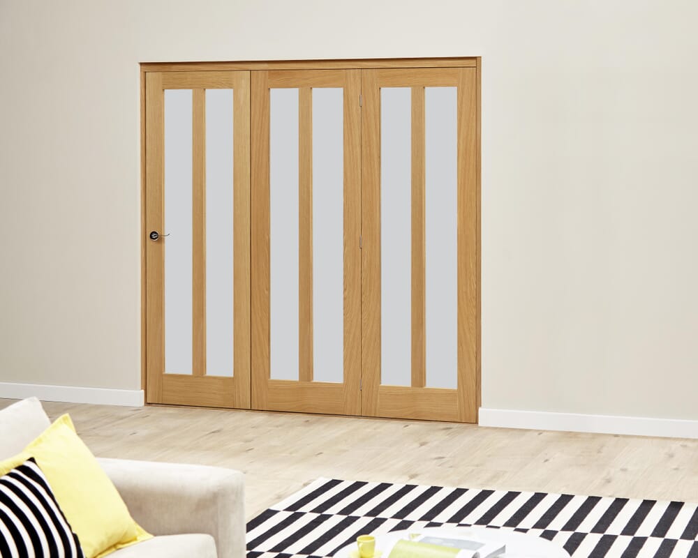 Aston Frosted - 3 door Roomfold Deluxe (3 x 610mm doors)