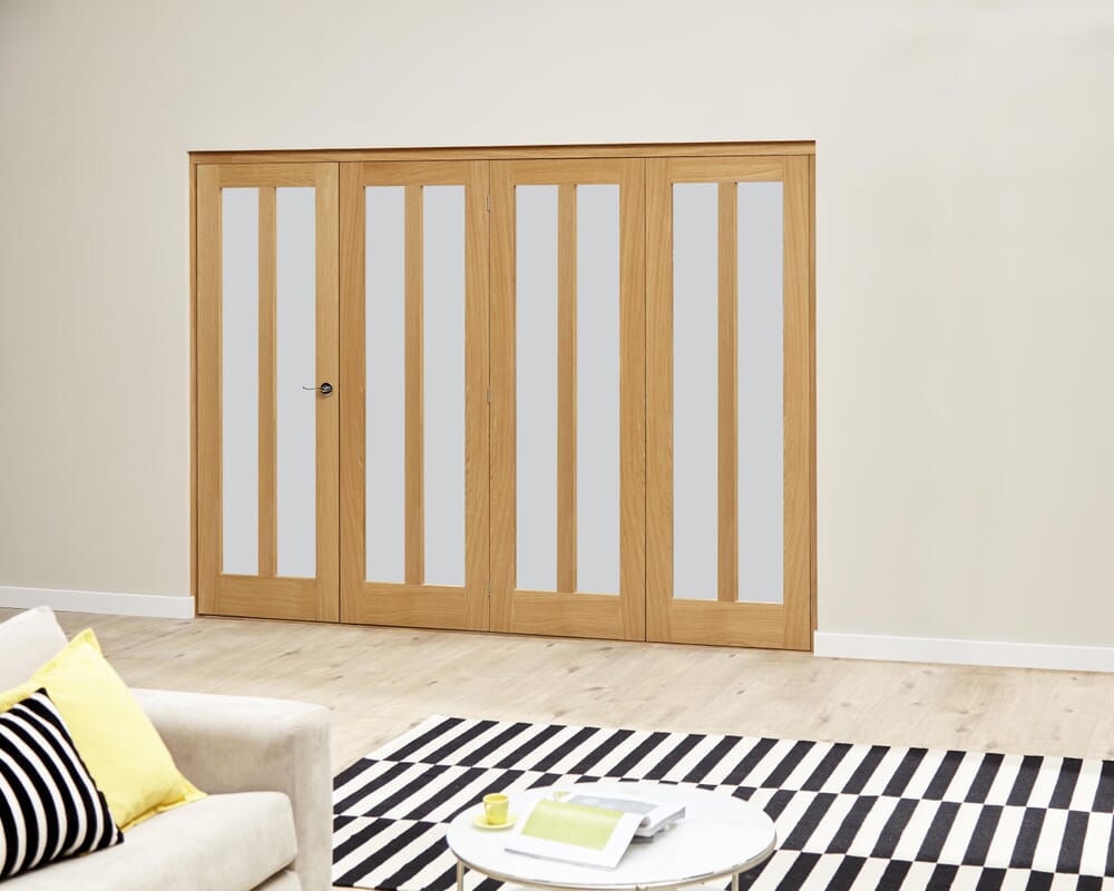 Aston Frosted - 4 door Roomfold Deluxe (4 x 610mm doors)