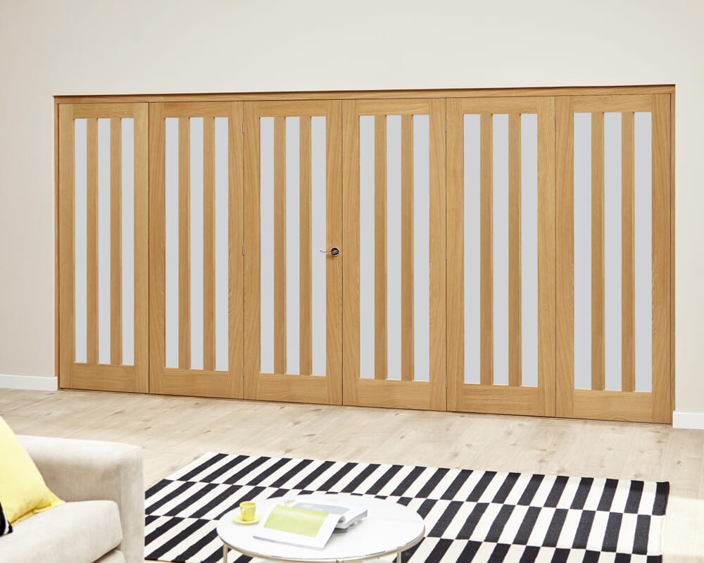 Aston Frosted - 6 door Roomfold Deluxe (3 + 3 x 686mm doors)