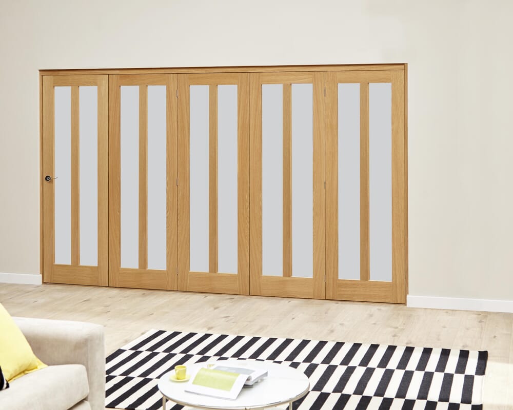 Aston Frosted - 5 door Roomfold Deluxe (5 x 610mm doors)