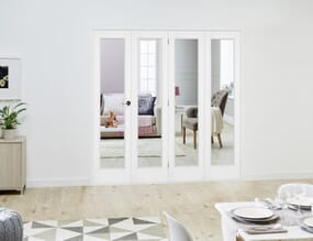 Slimline White P10 Roomfold Deluxe (4 x 381mm doors)