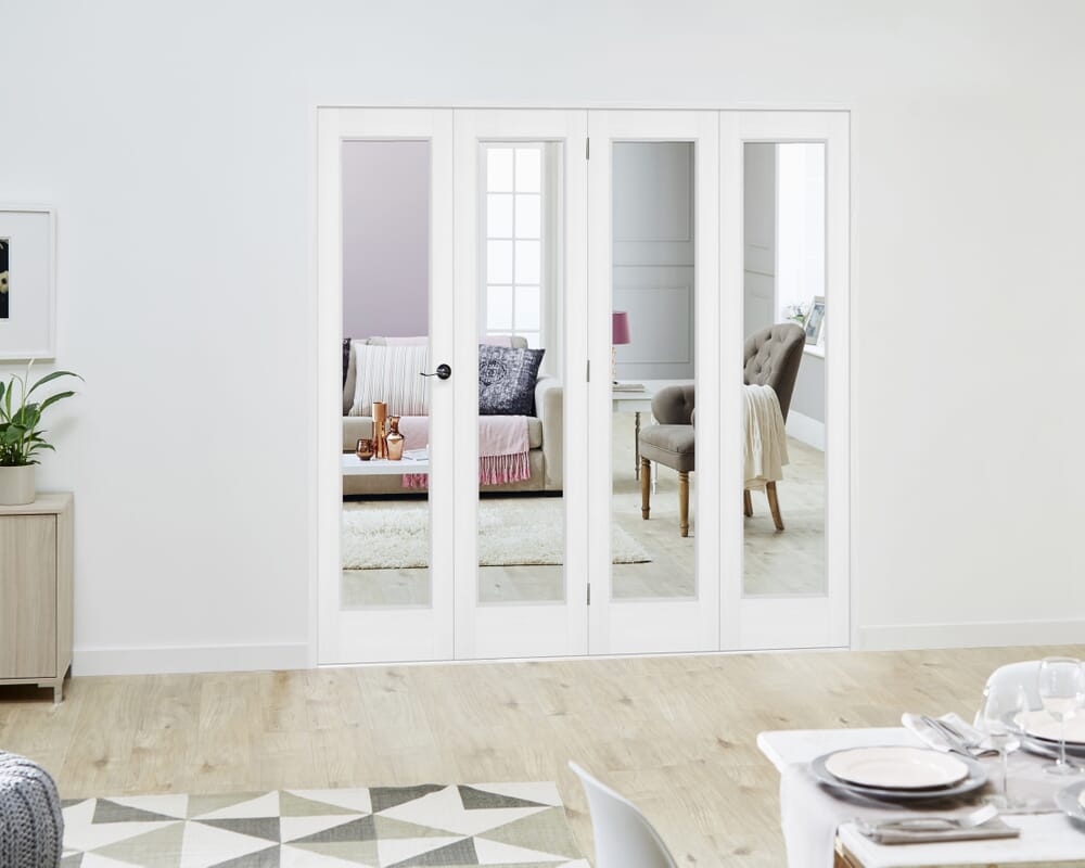 Slimline White P10 Roomfold Deluxe (4 x 419mm doors)