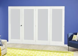 White P10 Frosted Roomfold Deluxe (4 X 533mm Doors) Image