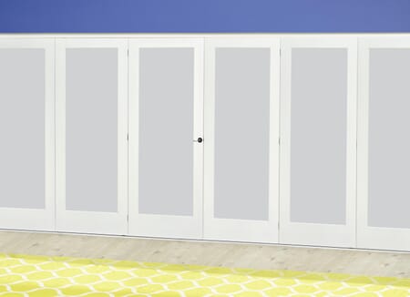 White P10 Frosted Roomfold Deluxe (3 + 3 x 610mm doors)