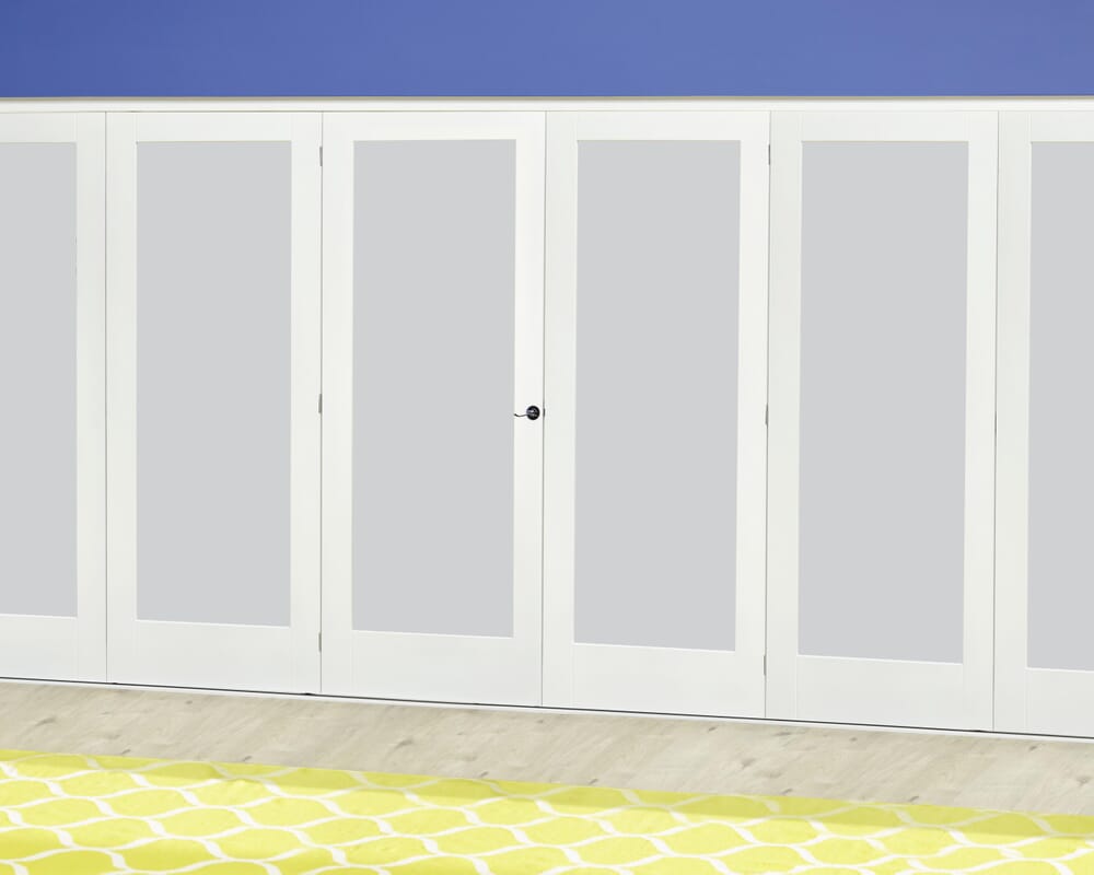 White P10 Frosted Roomfold Deluxe (3 + 3 x 686mm doors)