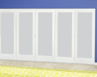 White P10 Frosted Roomfold Deluxe ( 5 X 610mm Doors )