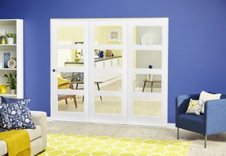 White 4L Roomfold Deluxe ( 3 X 533mm Doors )