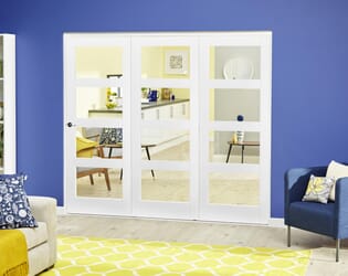 White 4L Roomfold Deluxe ( 3 X 533mm Doors )
