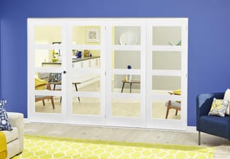 White 4L Roomfold Deluxe ( 4 X 533mm Doors )