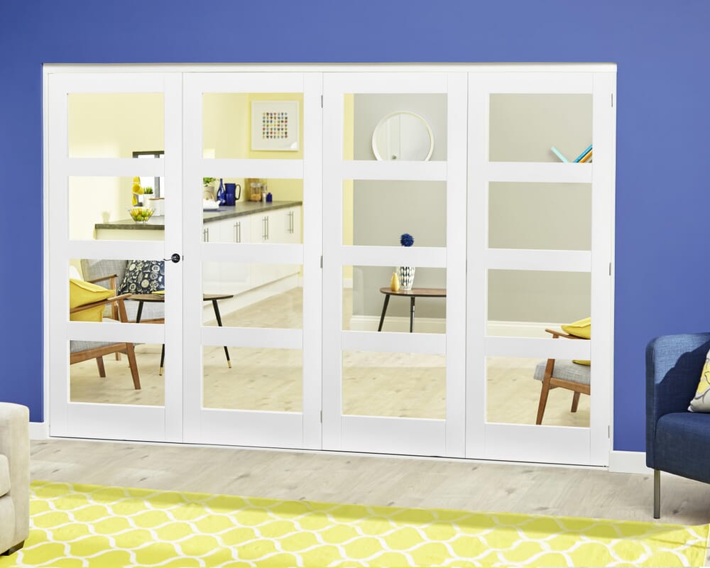 White 4L Roomfold Deluxe (4 x 686mm doors)