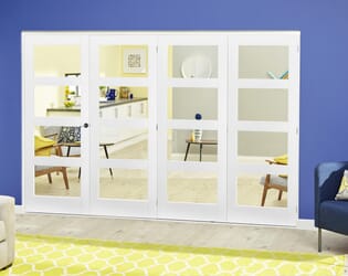 White 4L Roomfold Deluxe ( 4 X 762mm Doors )