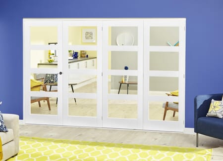 White 4L Roomfold Deluxe (4 x 762mm doors)