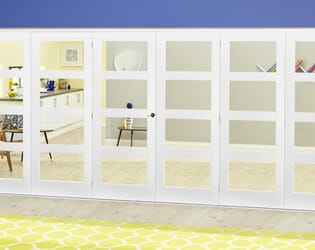 White 4L Roomfold Deluxe ( 3 + 3 X 610mm Doors )