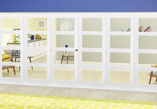 White 4L Roomfold Deluxe ( 3 + 3 X 686mm Doors )