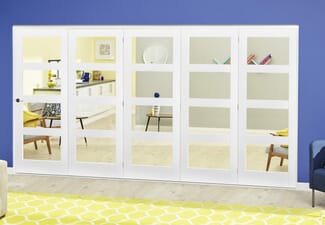 White 4L Roomfold Deluxe ( 5 X 686mm Doors )