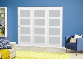White 4l Frosted Roomfold Deluxe (3 X 533mm Doors) Image