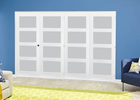 White 4l Frosted Roomfold Deluxe (4 X 686mm Doors) Image