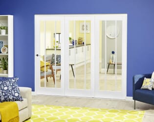 White Lincoln Roomfold Deluxe ( 3 X 686mm Doors)