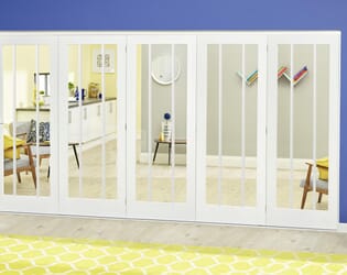 White Lincoln Roomfold Deluxe ( 5 X 610mm Doors)