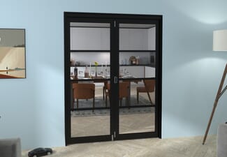 Black Kensington 4L 2 Door Roomfold Grande (2 + 0 x 762mm Doors)