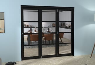 Black Kensington 4L 3 Door Roomfold Grande (3 + 0 x 686mm Doors)