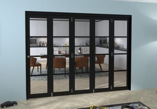 Black Kensington 4L 5 Door Roomfold Grande (5 + 0 x 533mm Doors)