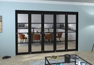 Black Kensington 4L 5 Door Roomfold Grande (5 + 0 x 610mm Doors)