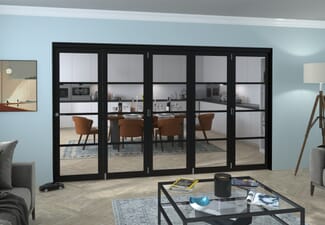 Black Kensington 4L 5 Door Roomfold Grande (5 + 0 x 686mm Doors)