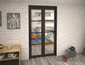 1141x2060x133mm Black Kensington Roomfold Grande (2+0)