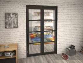 1295x2060x133mm Black Kensington Roomfold Grande (2+0)