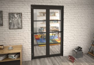 Black Kensington 4L 2 Door Roomfold Grande (2 + 0 x 610mm Doors)